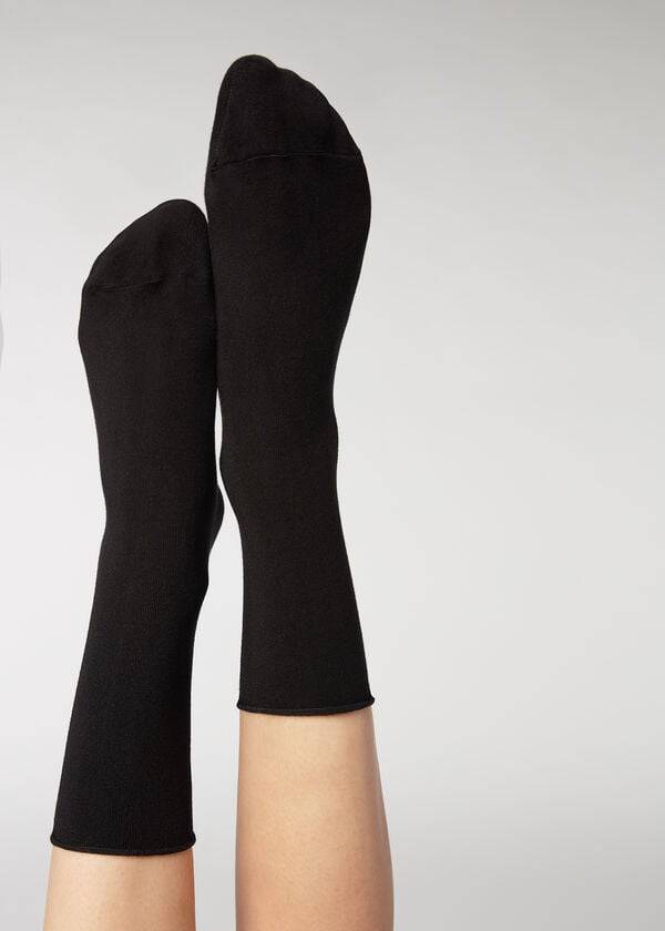 Ponozky Calzedonia Ankle with Cashmere Kratke Damske Čierne | SK2345UT