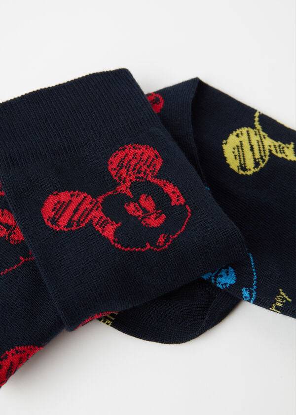 Ponozky Calzedonia Disney Crew Panske Modre | SK2865TV