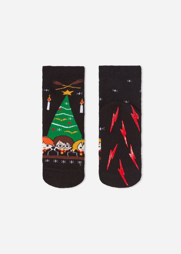 Ponozky Calzedonia Harry Potter Christmas Non-Slip Kratke Detske Čierne | SK3182BC