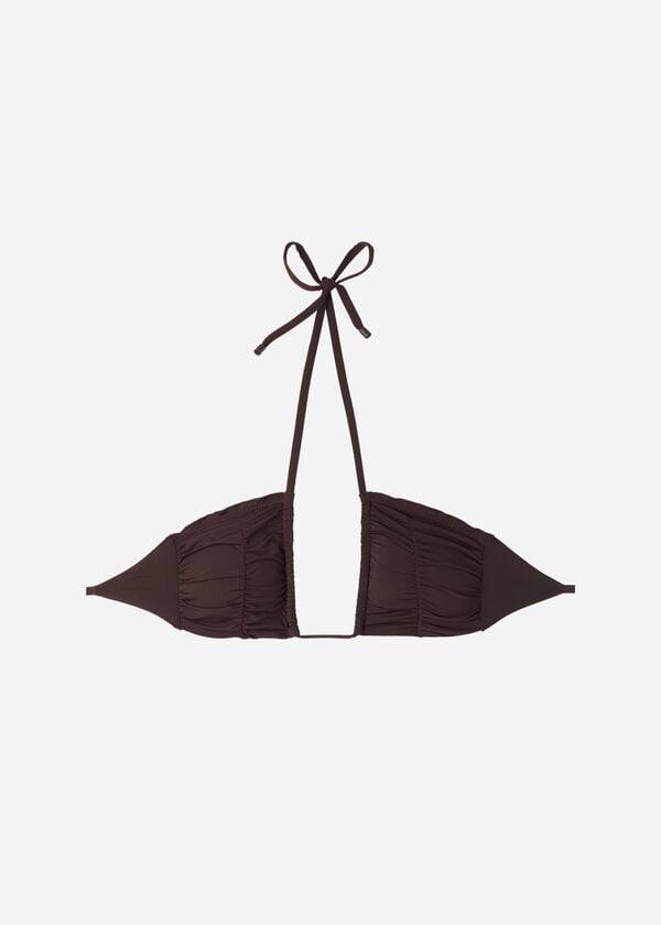 Topy Do Bikín Calzedonia Drawstring Bandeau Islamorada Damske Káva Hnede | SK1712NB