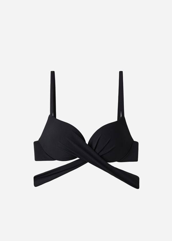 Topy Do Bikín Calzedonia Graduated Polstrované Push Up Indonesia Damske Čierne | SK1720UT