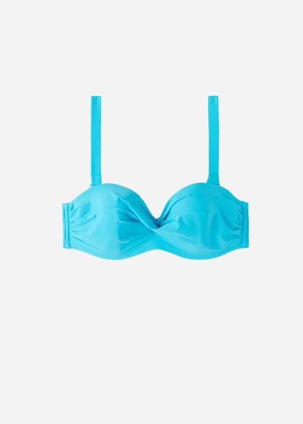 Topy Do Bikín Calzedonia Polstrované Bandeau Indonesia Strapless Damske Tyrkysové | SK1811ZG