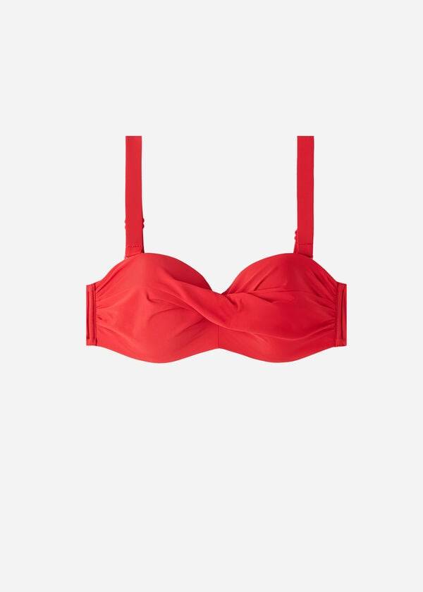 Topy Do Bikín Calzedonia Polstrované Bandeau Indonesia Strapless Damske Červené | SK1812XF