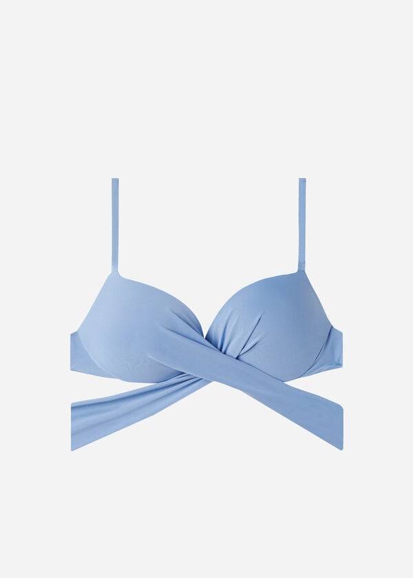 Topy Do Bikín Calzedonia Polstrované Push Up Indonesia Eco Sexy Damske Modre | SK1827PQ