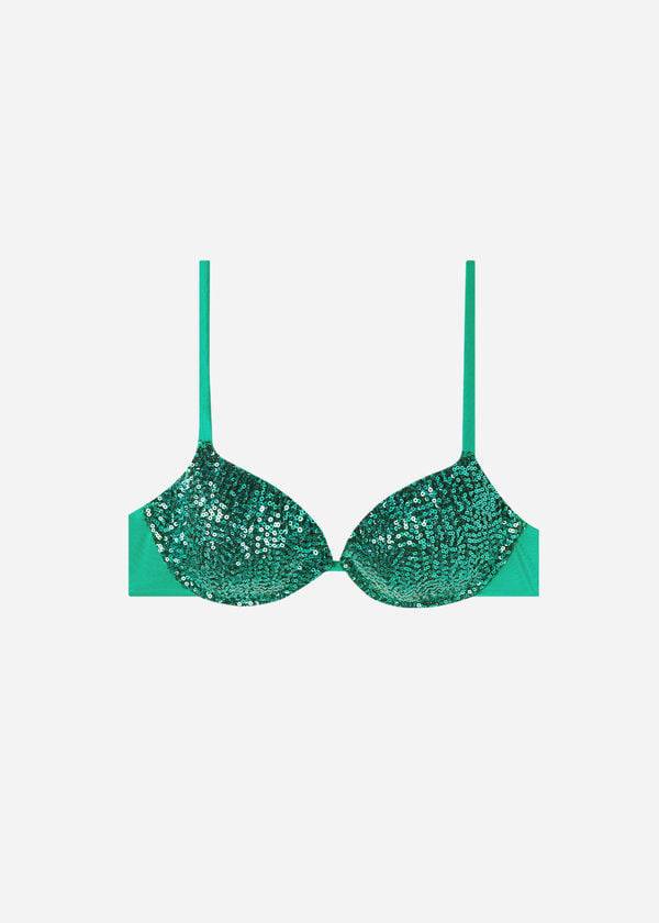 Topy Do Bikín Calzedonia Polstrované Push-Up Cannes Damske Zelene | SK1840VD