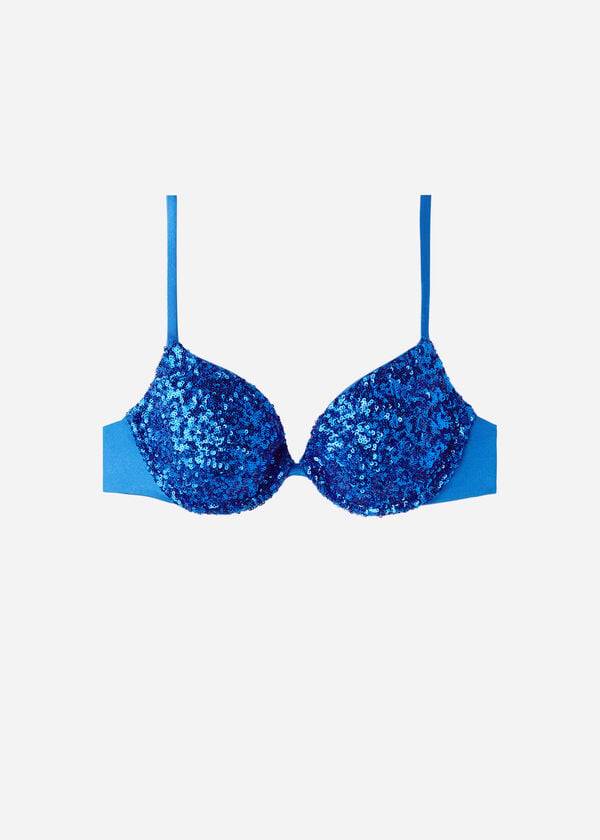 Topy Do Bikín Calzedonia Polstrované Push-Up Cannes rosa Damske Modre | SK1845WY