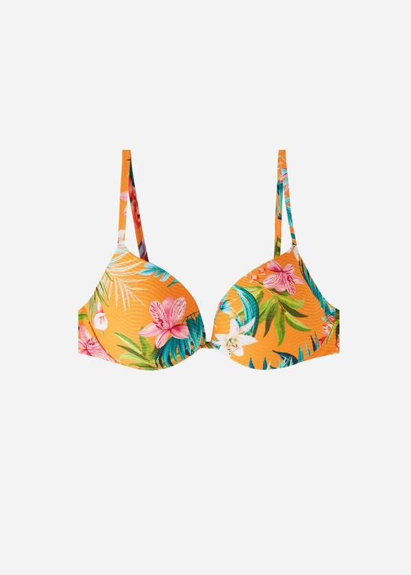 Topy Do Bikín Calzedonia Polstrované Push-Up Rio Eco Damske Oranžové | SK1875YU