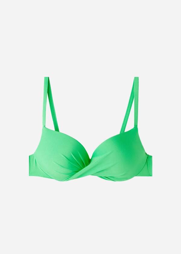 Topy Do Bikín Calzedonia Soft Graduated Super Polstrované Push-up Indonesia Eco Damske Zelene | SK1962GL