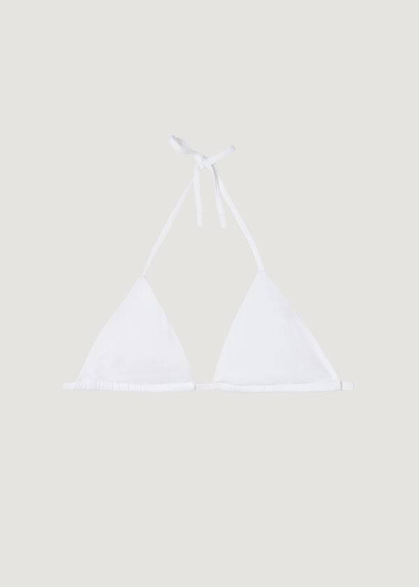 Topy Do Bikín Calzedonia Triangle String Indonesia Eco rosa Damske Biele | SK2040GL